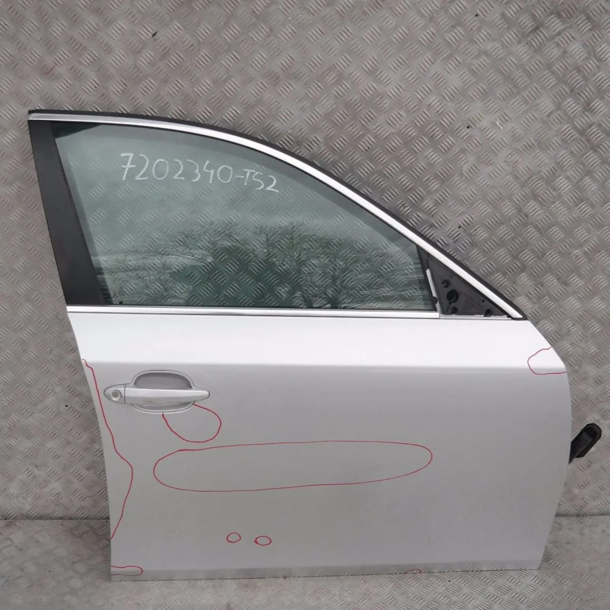 BMW E60 E61 LCI Passeggero Porta Anteriore Destra Argento-Titanio Argento