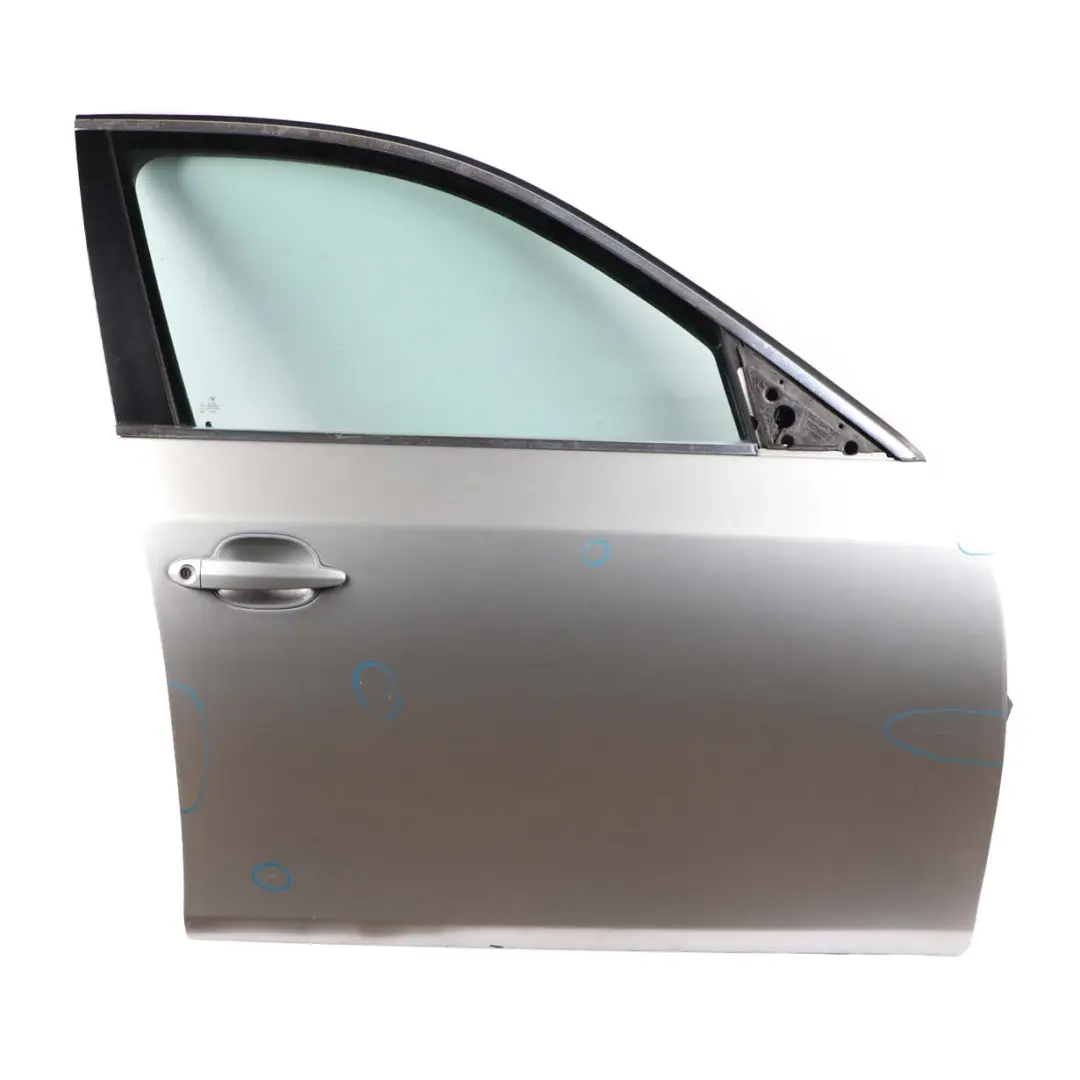Door Front Right O/S Titansilber Titan Silver Metallic - 354 to BMW 5 E60 E61 with Part number 7202340 BMW 5 E60 E61 Door Front Right O/S Titansilber Titan Silver Metallic - 354 - SKU 7202340-TS6 - Part number 7202340