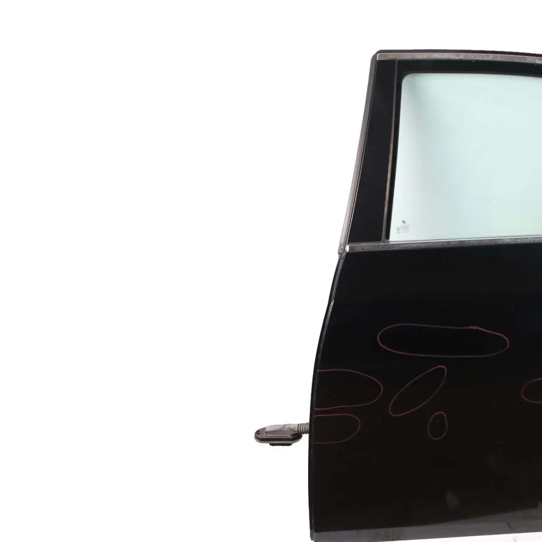 BMW E60 Door Rear Left N/S Black Sapphire Metallic - 475 - SKU 7202341-BS - Part number 7202341