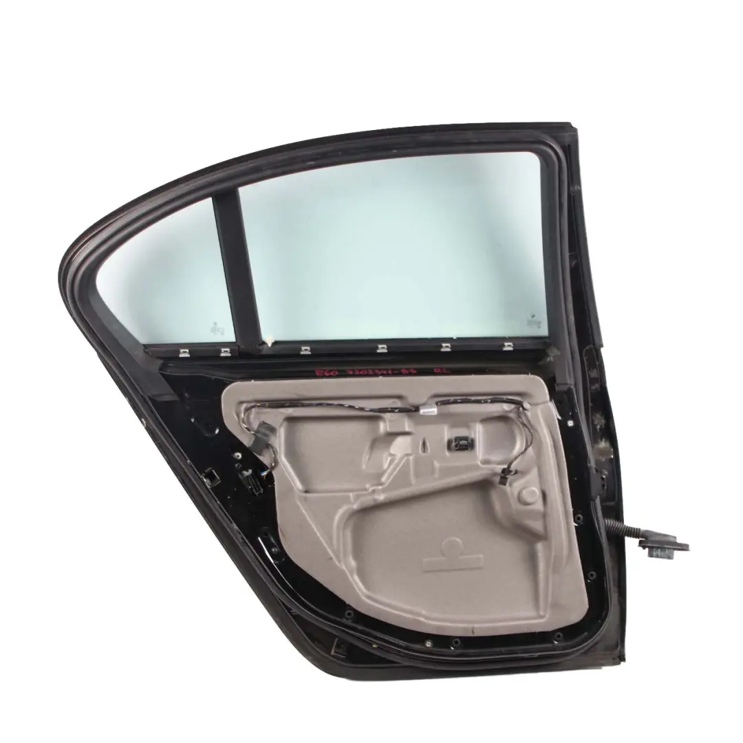 Door Rear Left N/S Black Sapphire Metallic - 475 to BMW E60 with Part number 7202341 BMW E60 Door Rear Left N/S Black Sapphire Metallic - 475 - SKU 7202341-BS - Part number 7202341