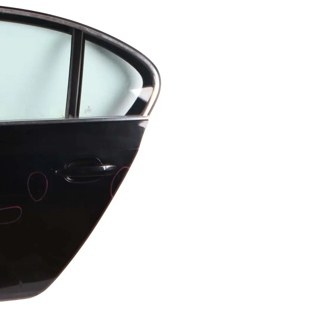 BMW E60 Door Rear Left N/S Black Sapphire Metallic - 475 - SKU 7202341-BS - Part number 7202341