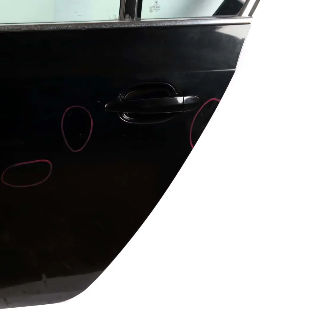 Door Rear Left N/S Black Sapphire Metallic - 475 to BMW E60 with Part number 7202341 BMW E60 Door Rear Left N/S Black Sapphire Metallic - 475 - SKU 7202341-BS - Part number 7202341