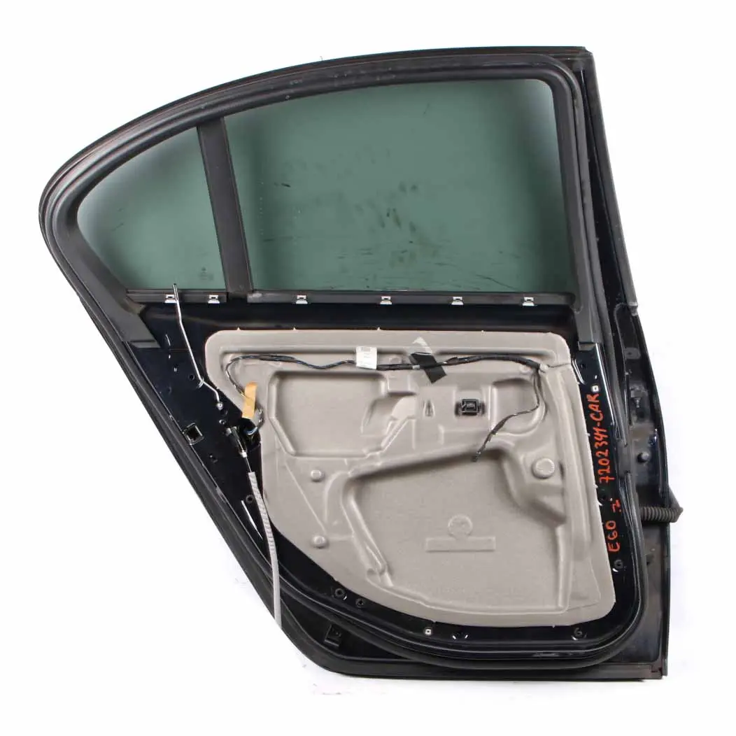 Door Rear Left N/S Carbonschwarz Carbon Black - 416 to BMW E60 with Part number 7202341 BMW E60 Door Rear Left N/S Carbonschwarz Carbon Black - 416 - SKU 7202341-CAR - Part number 7202341