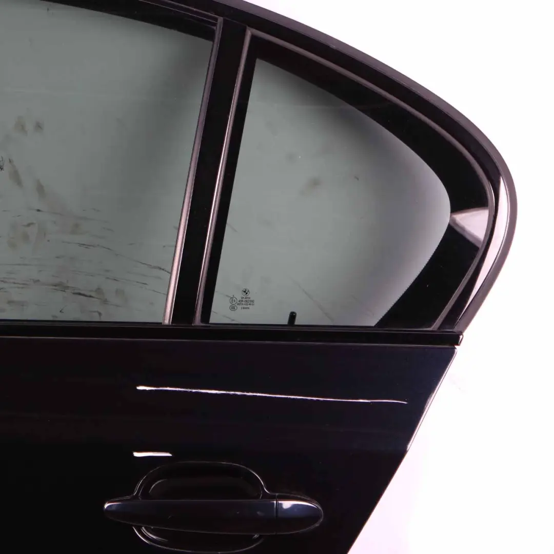 Door Rear Left N/S Carbonschwarz Carbon Black - 416 to BMW E60 with Part number 7202341 BMW E60 Door Rear Left N/S Carbonschwarz Carbon Black - 416 - SKU 7202341-CAR - Part number 7202341