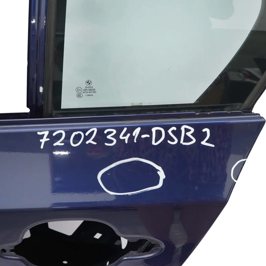 Puerta Trasera Izquierda Tiefseeblau Deep Sea Blue Metallic - A76 para BMW E60 con número de pieza 7202341 BMW E60 Puerta Trasera Izquierda Tiefseeblau Deep Sea Blue Metallic - A76 - SKU 7202341-DSB2 - Número de pieza 7202341