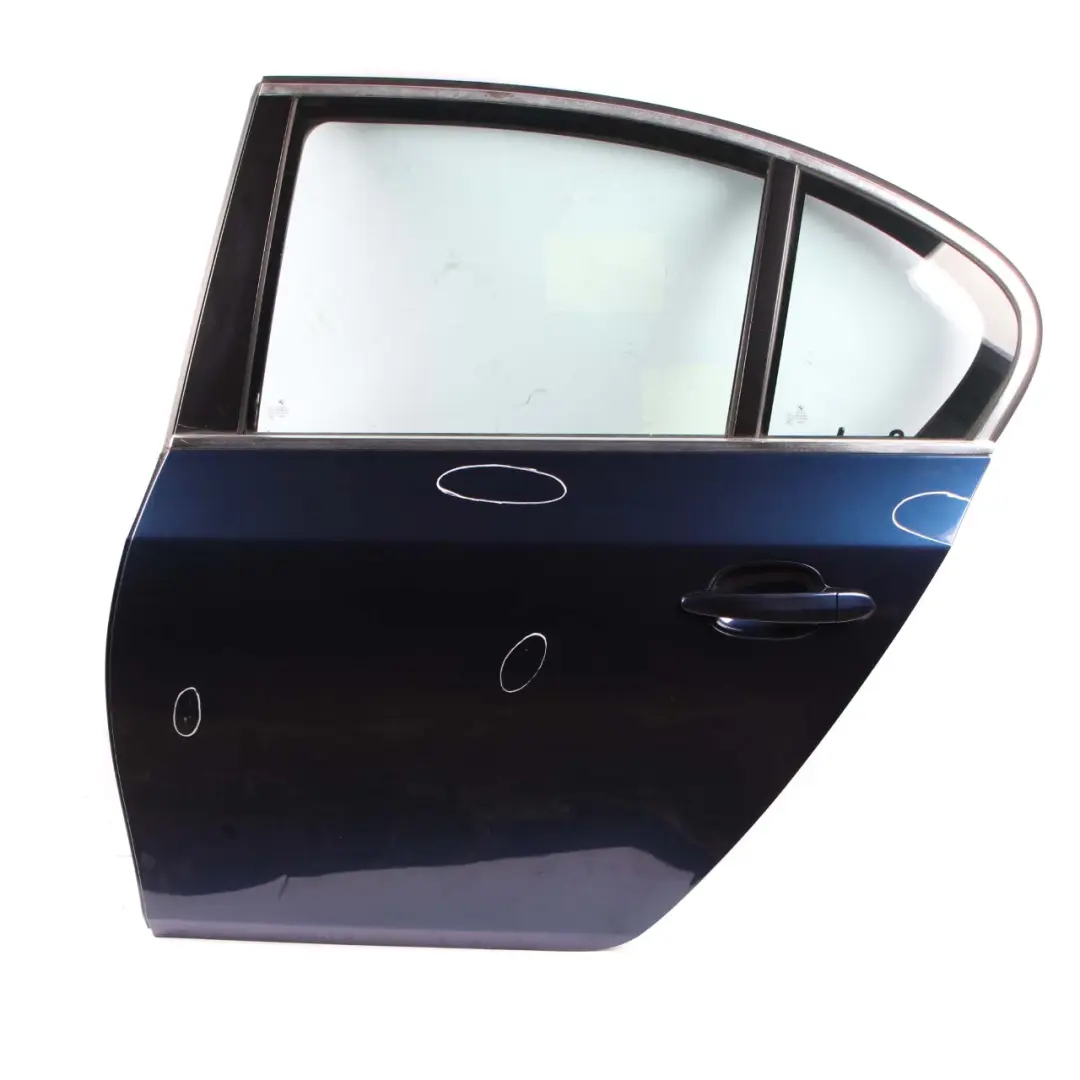 Left Door N/S Tiefseeblau Deep Sea Blue Metallic - A76 to BMW 5 E60 Rear with Part number 7202341 BMW 5 E60 Rear Left Door N/S Tiefseeblau Deep Sea Blue Metallic - A76 - SKU 7202341-DSB3 - Part number 7202341