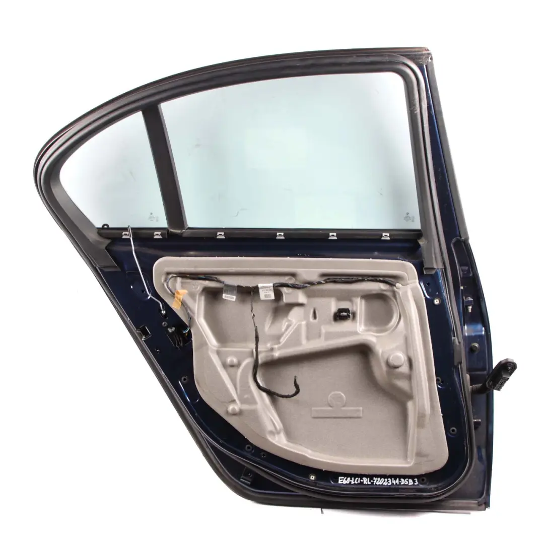 Left Door N/S Tiefseeblau Deep Sea Blue Metallic - A76 to BMW 5 E60 Rear with Part number 7202341 BMW 5 E60 Rear Left Door N/S Tiefseeblau Deep Sea Blue Metallic - A76 - SKU 7202341-DSB3 - Part number 7202341