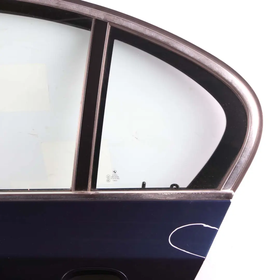 BMW 5 E60 Rear Left Door N/S Tiefseeblau Deep Sea Blue Metallic - A76 - SKU 7202341-DSB3 - Part number 7202341
