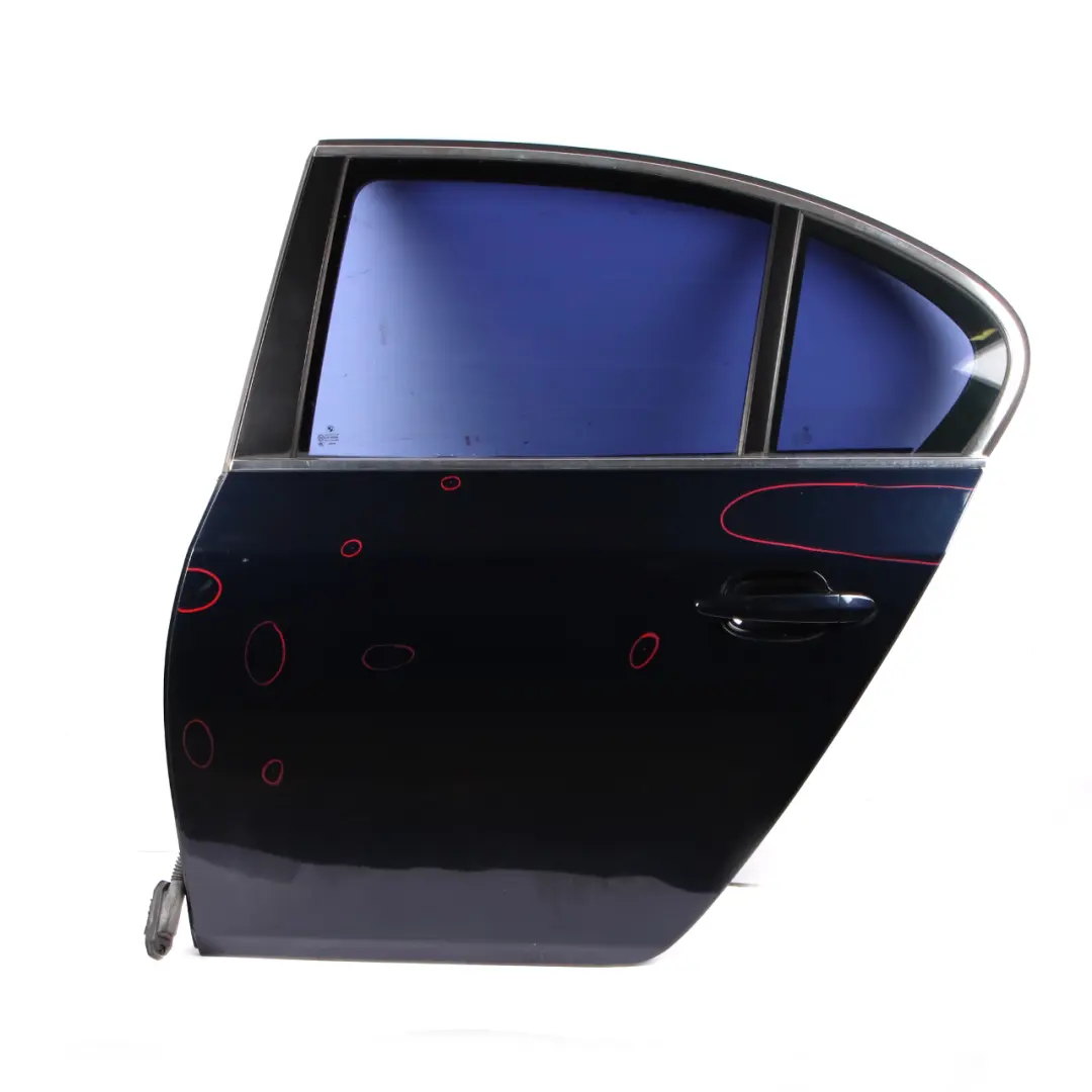 BMW E60 Door Rear Left Panel N/S Monacoblau Monaco Blue Metallic - A35 - SKU 7202341-MB - Part number 7202341