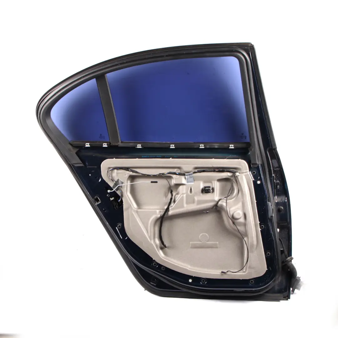 Door Rear Left Panel N/S Monacoblau Monaco Blue Metallic - A35 to BMW E60 with Part number 7202341 BMW E60 Door Rear Left Panel N/S Monacoblau Monaco Blue Metallic - A35 - SKU 7202341-MB - Part number 7202341