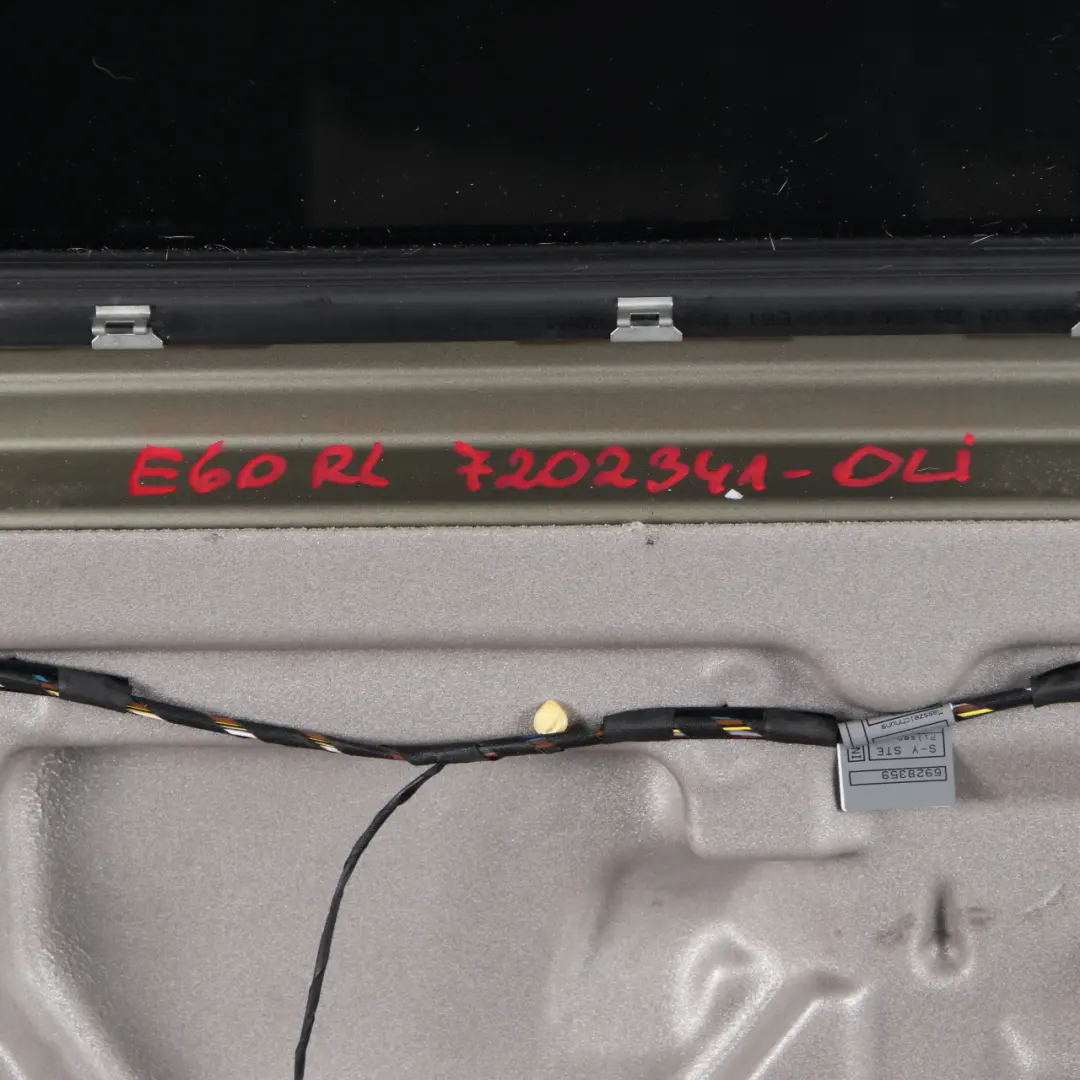 Door Rear Left Panel N/S Olivin Olive Metallic - 349 to BMW E60 with Part number 7202341 BMW E60 Door Rear Left Panel N/S Olivin Olive Metallic - 349 - SKU 7202341-OLI - Part number 7202341