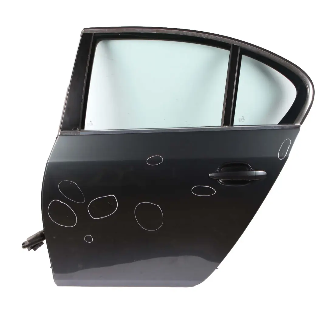 Door Rear Left Panel N/S Platingrau Platinum Grey Metallic - A68 to BMW E60 with Part number 7202341 BMW E60 Door Rear Left Panel N/S Platingrau Platinum Grey Metallic - A68 - SKU 7202341-PG - Part number 7202341