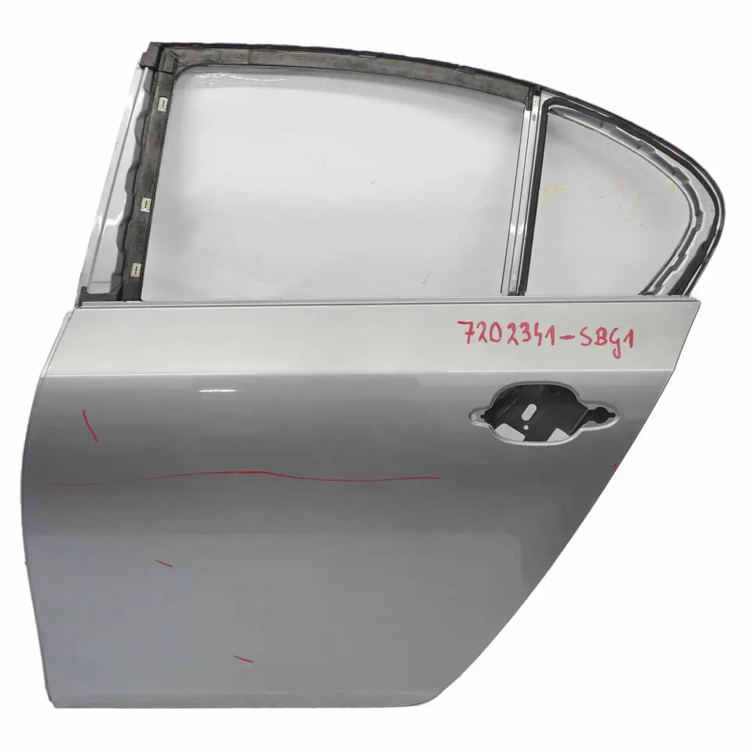 Puerta Trasera Panel Izquierdo Silbergrau Gris Plata Metalizado - A08 para BMW E60 con número de pieza 7202341 BMW E60 Puerta Trasera Panel Izquierdo Silbergrau Gris Plata Metalizado - A08 - SKU 7202341-SBG1 - Número de pieza 7202341