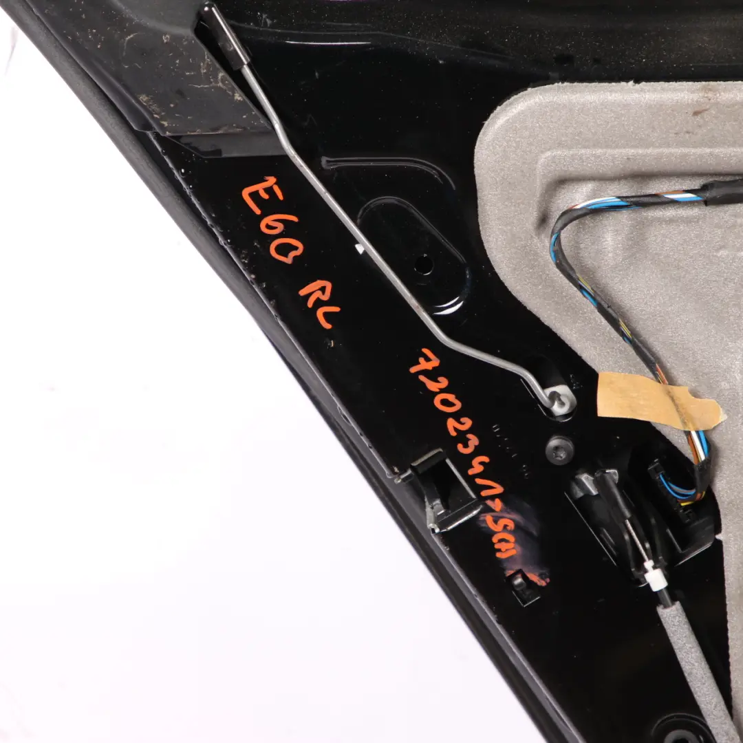 Door Rear Left Panel N/S Schwarz 2 Black - 668 to BMW E60 with Part number 7202341 BMW E60 Door Rear Left Panel N/S Schwarz 2 Black - 668 - SKU 7202341-SCH - Part number 7202341