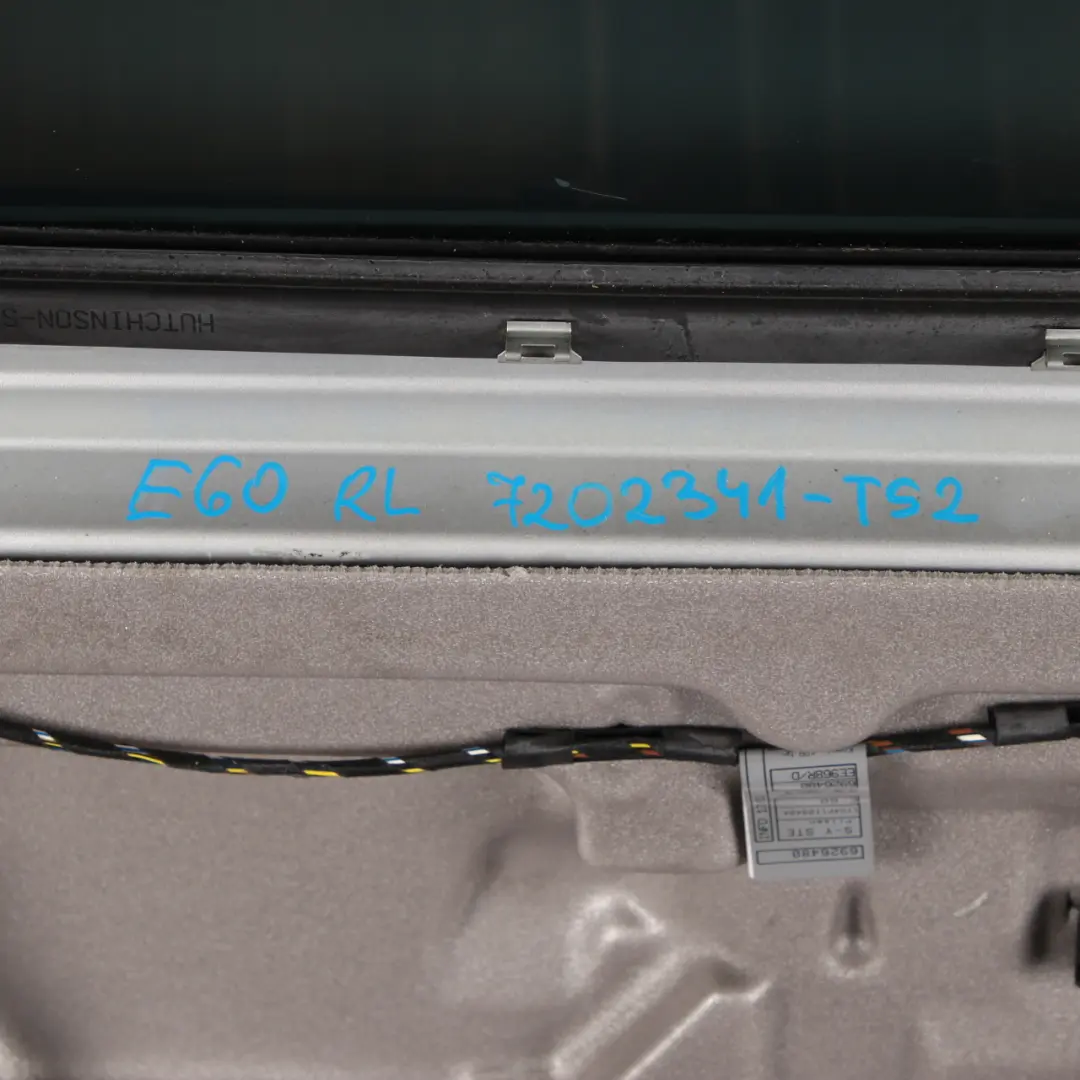 Door Rear Left Side N/S Titansilber Silver Metallic - 354 to BMW E60 with Part number 7202341 BMW E60 Door Rear Left Side N/S Titansilber Silver Metallic - 354 - SKU 7202341-TS2 - Part number 7202341