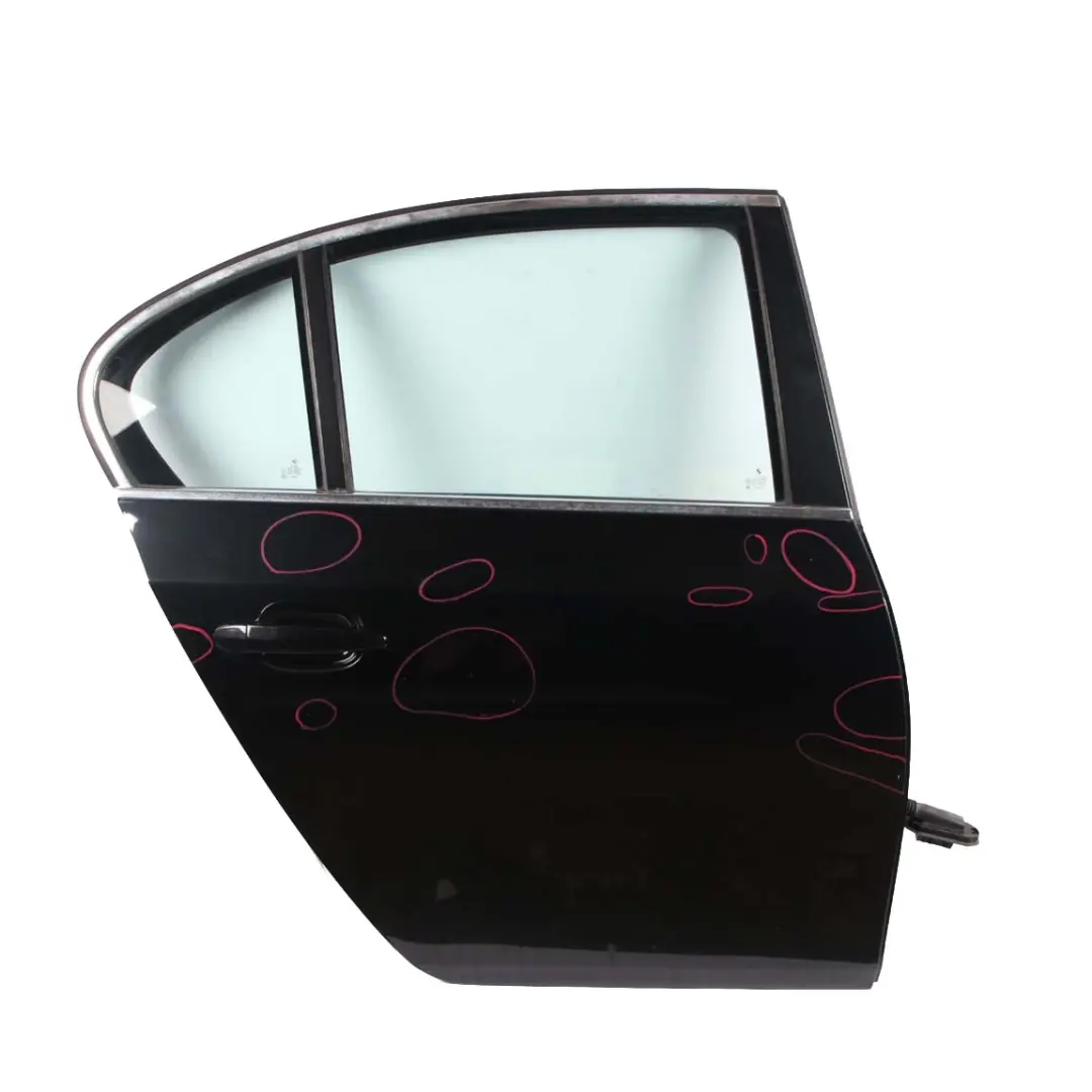BMW 5 Series E60 Door Rear Right O/S Black Sapphire Metallic - 475 - SKU 7202342-BS1 - Part number 7202342