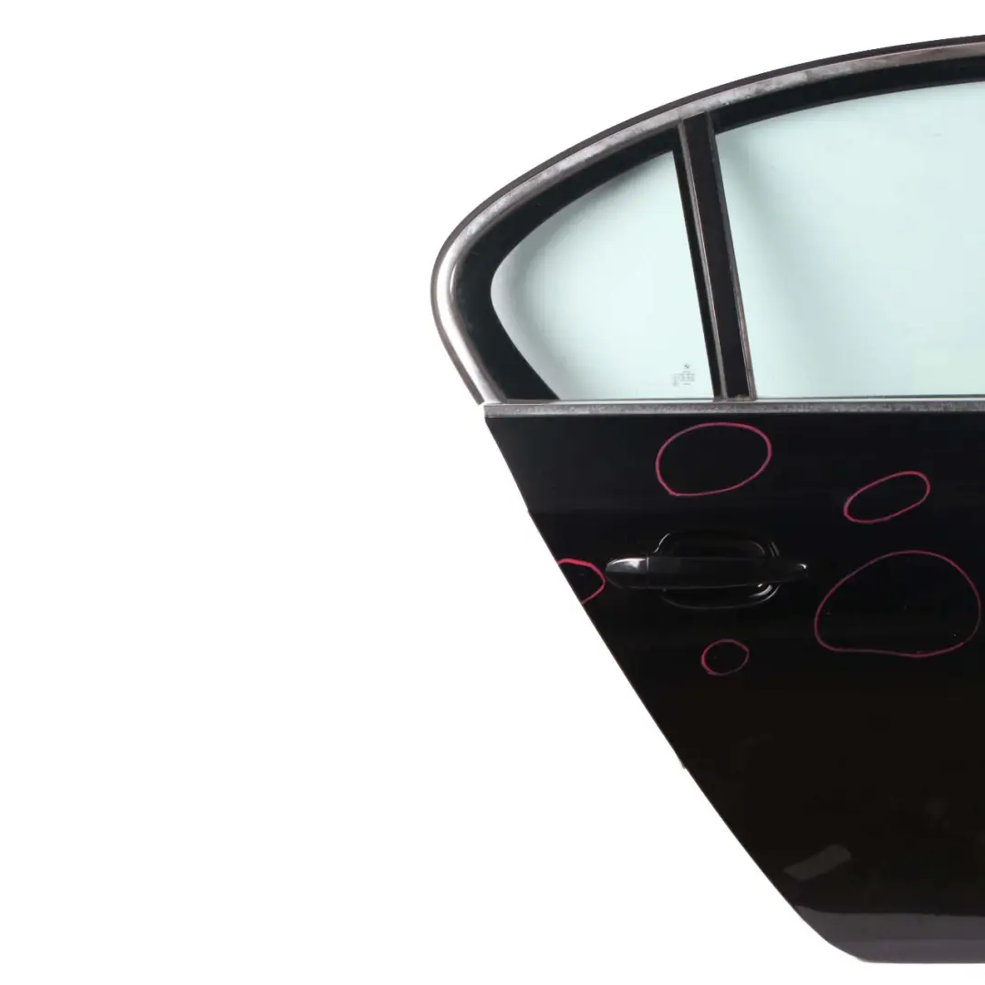 BMW 5 Series E60 Door Rear Right O/S Black Sapphire Metallic - 475 - SKU 7202342-BS1 - Part number 7202342