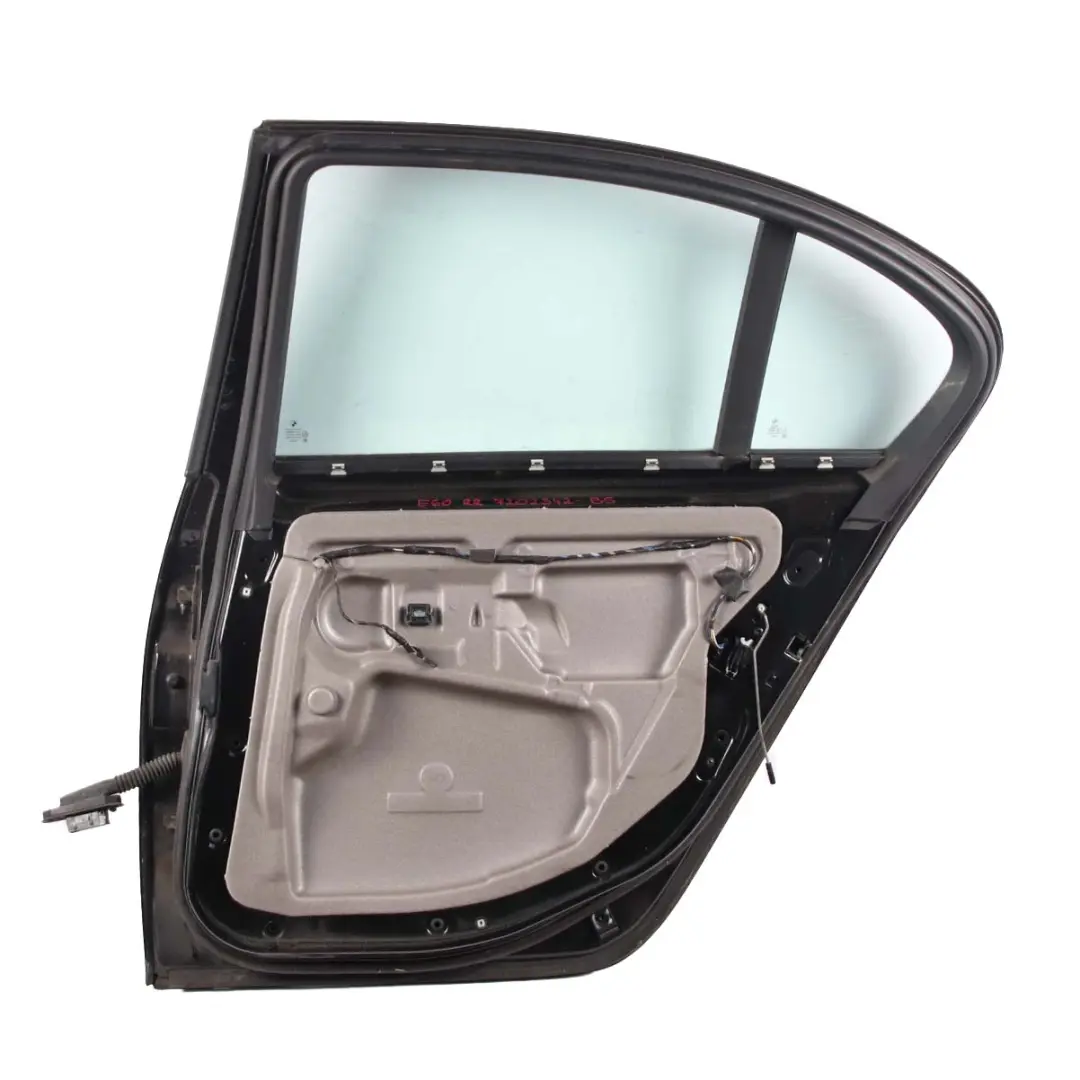 Door Rear Right O/S Black Sapphire Metallic - 475 to BMW 5 Series E60 with Part number 7202342 BMW 5 Series E60 Door Rear Right O/S Black Sapphire Metallic - 475 - SKU 7202342-BS1 - Part number 7202342
