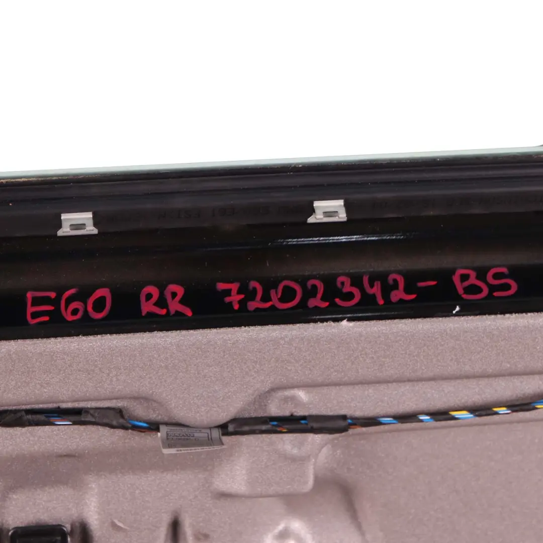 BMW 5 Series E60 Door Rear Right O/S Black Sapphire Metallic - 475 - SKU 7202342-BS1 - Part number 7202342
