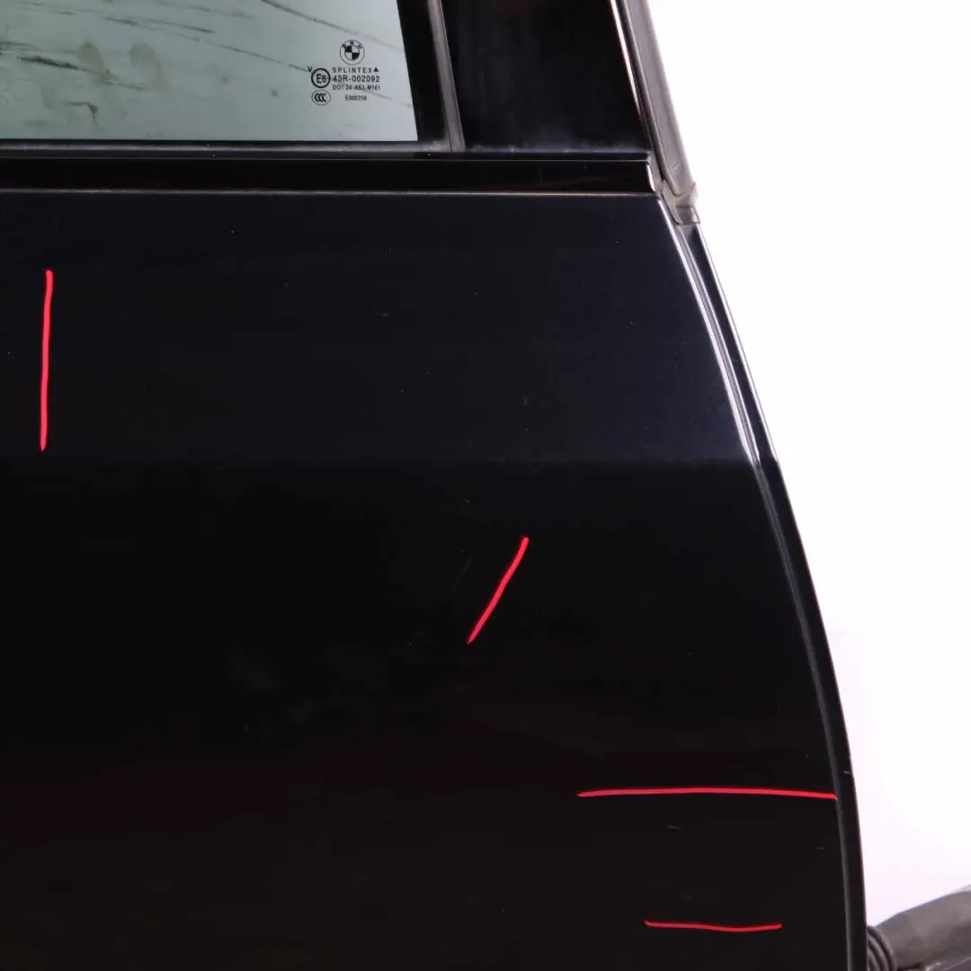 BMW 5 er E60 Beifahrer Tür hinten rechts Carbonschwarz Carbon Black - 416 - SKU 7202342-CAR - Teilenummer 7202342