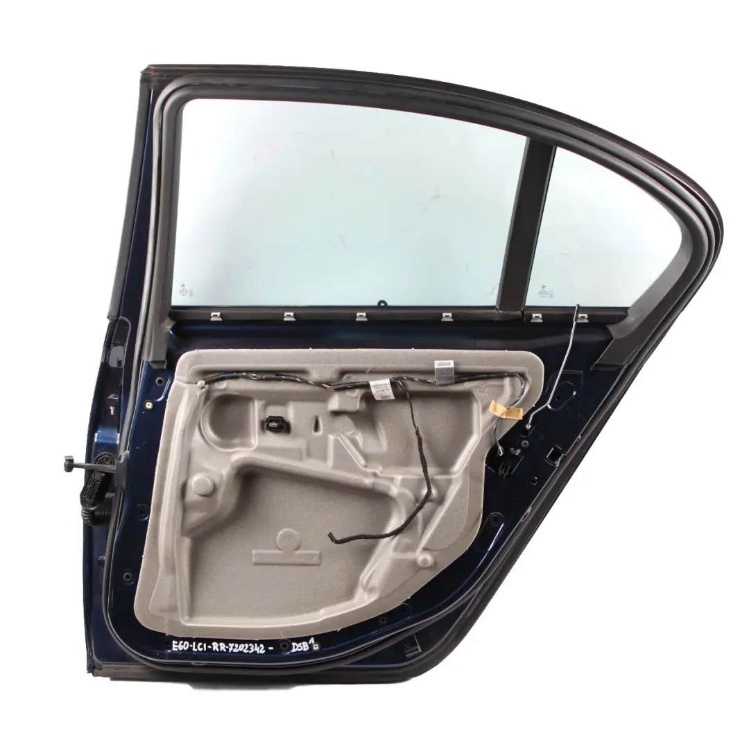 Door Rear Right O/S Tiefseeblau Deep Sea Blue Metallic - A76 to BMW 5 Series E60 1 with Part number 7202342 BMW 5 Series E60 1 Door Rear Right O/S Tiefseeblau Deep Sea Blue Metallic - A76 - SKU 7202342-DSB1 - Part number 7202342