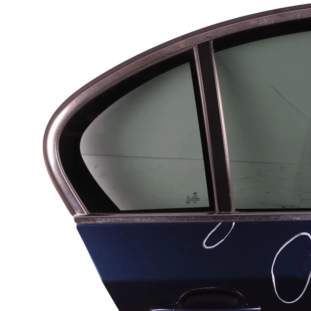 BMW 5 Series E60 Door Rear Right O/S Tiefseeblau Deep Sea Blue Metallic - A76 - SKU 7202342-DSB - Part number 7202342