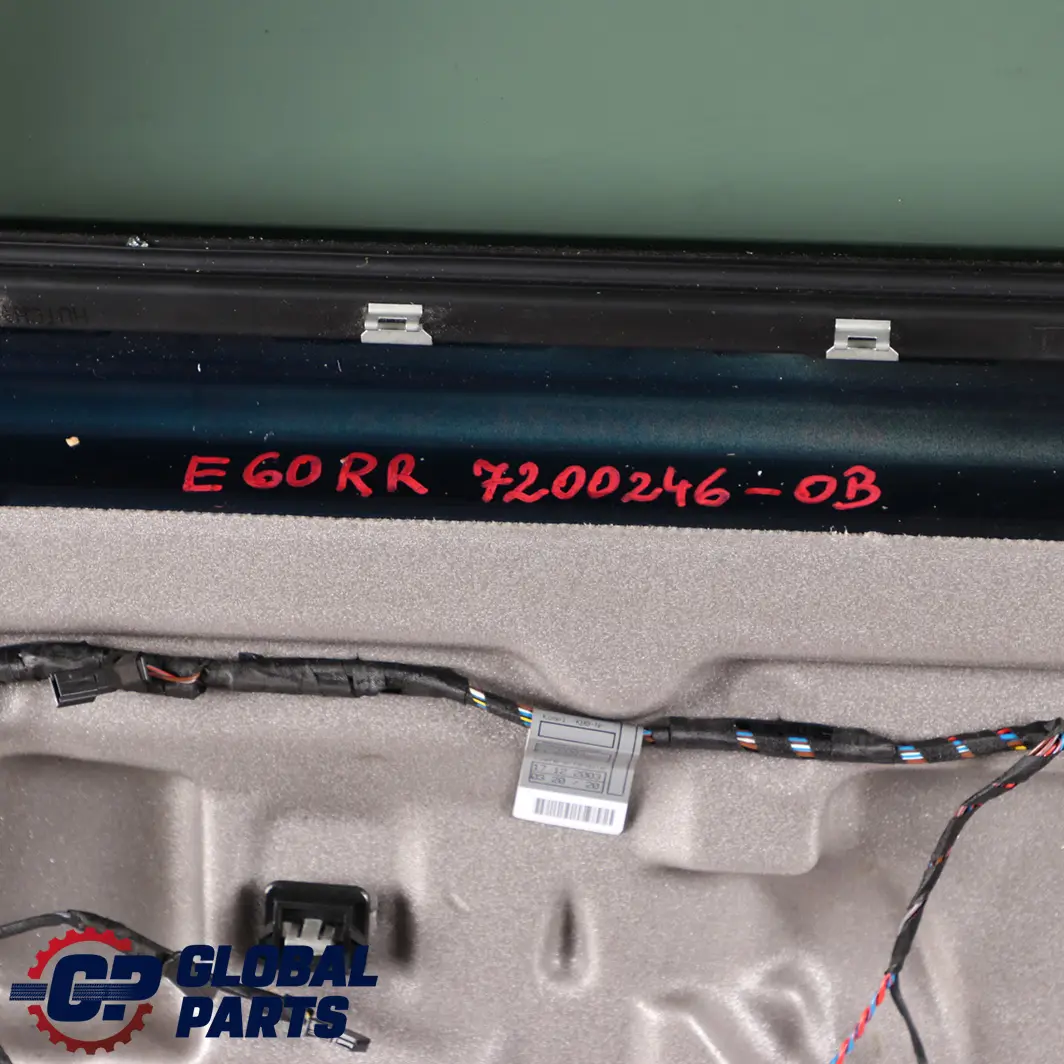 BMW 5 E60 Saloon Door Rear Right O/S Orientblau Orient Blue Metallic - 317 - SKU 7202342-OB - Part number 7202342
