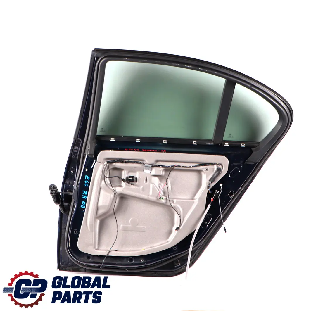 BMW 5 E60 Saloon Door Rear Right O/S Orientblau Orient Blue Metallic - 317 - SKU 7202342-OB - Part number 7202342