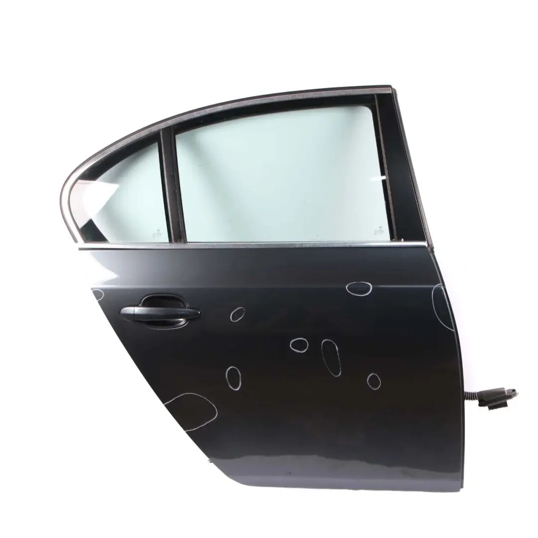 Door Rear Right O/S Platingrau Platinum Grey Metallic - A68 to BMW E60 with Part number 7202342 BMW E60 Door Rear Right O/S Platingrau Platinum Grey Metallic - A68 - SKU 7202342-PG - Part number 7202342