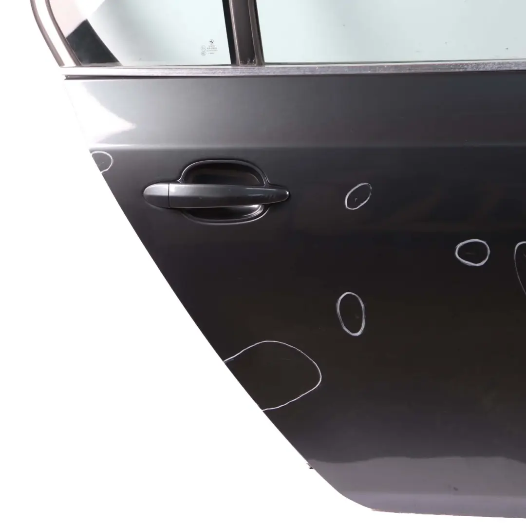 Door Rear Right O/S Platingrau Platinum Grey Metallic - A68 to BMW E60 with Part number 7202342 BMW E60 Door Rear Right O/S Platingrau Platinum Grey Metallic - A68 - SKU 7202342-PG - Part number 7202342