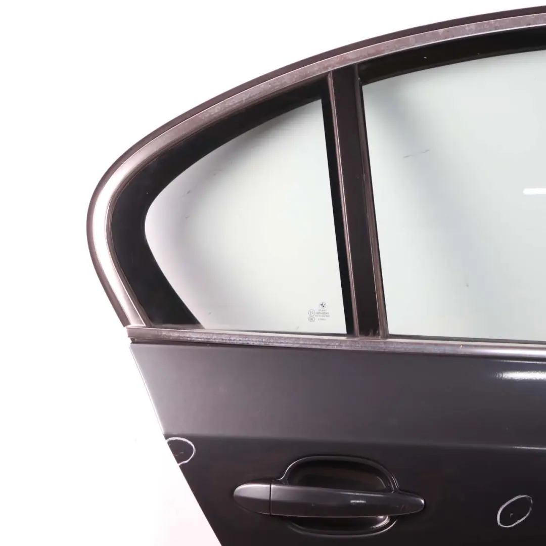 Door Rear Right O/S Platingrau Platinum Grey Metallic - A68 to BMW E60 with Part number 7202342 BMW E60 Door Rear Right O/S Platingrau Platinum Grey Metallic - A68 - SKU 7202342-PG - Part number 7202342