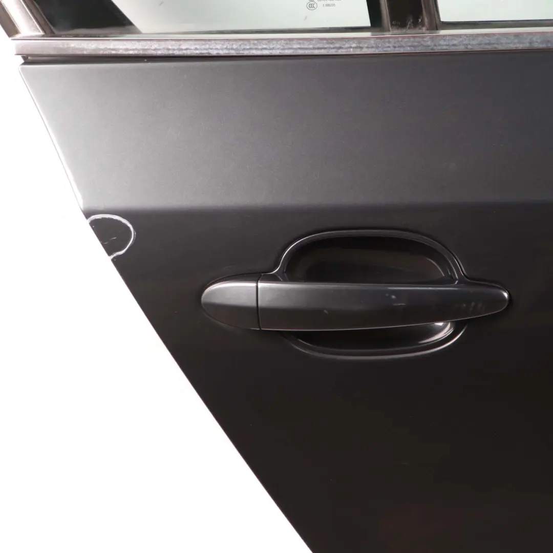 Door Rear Right O/S Platingrau Platinum Grey Metallic - A68 to BMW E60 with Part number 7202342 BMW E60 Door Rear Right O/S Platingrau Platinum Grey Metallic - A68 - SKU 7202342-PG - Part number 7202342