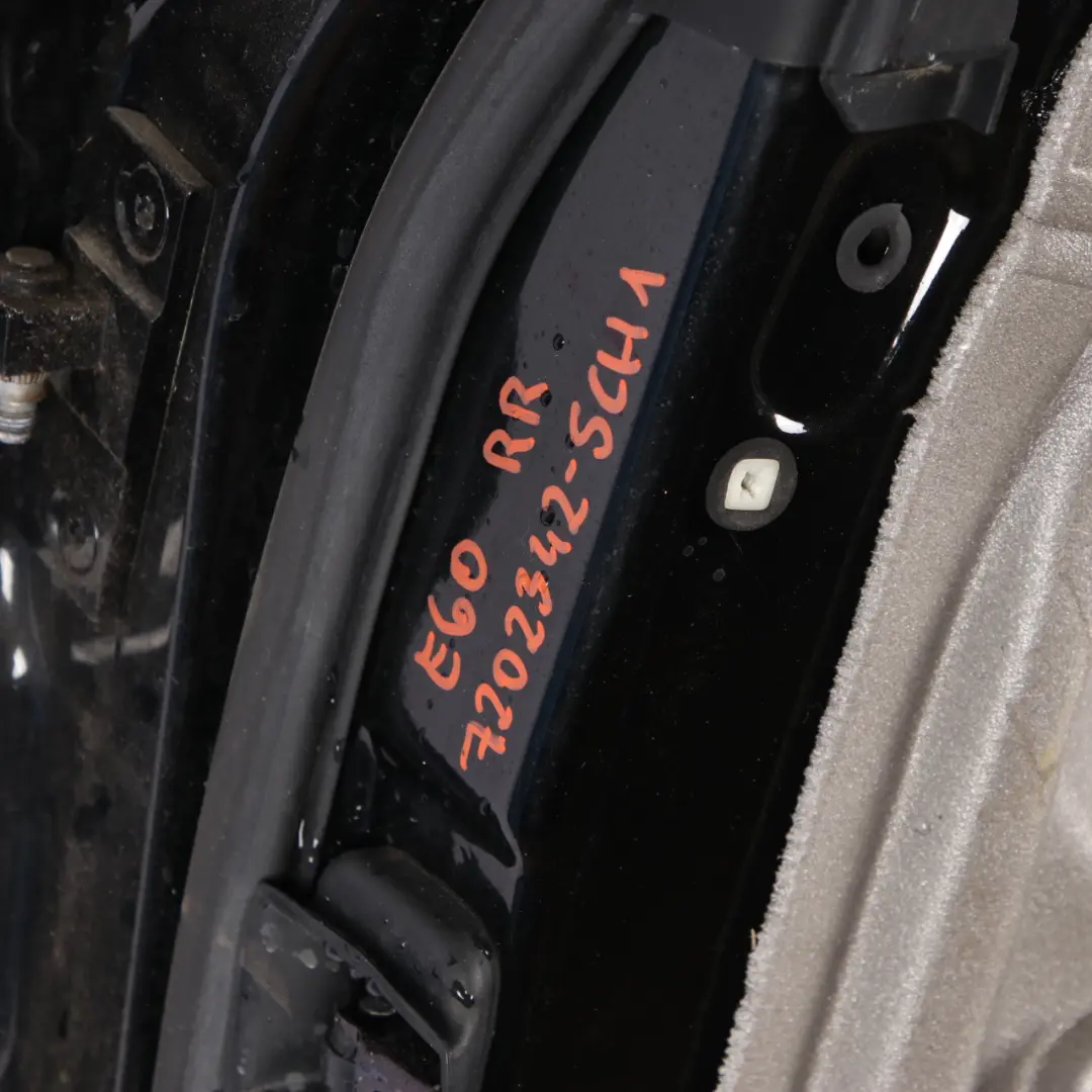 Door Rear Right O/S Covering Panel Schwarz 2 Black - 668 to BMW E60 with Part number 7202342 BMW E60 Door Rear Right O/S Covering Panel Schwarz 2 Black - 668 - SKU 7202342-SCH1 - Part number 7202342