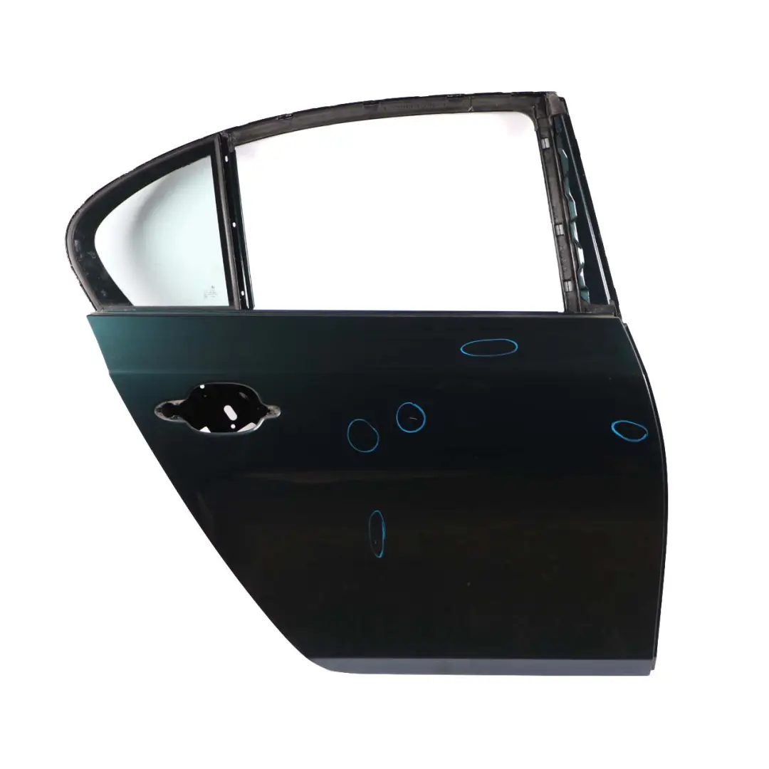 Door Rear Right O/S Tiefgruen Deep Green Metallic - A43 to BMW 5 E60 with Part number 7202342 BMW 5 E60 Door Rear Right O/S Tiefgruen Deep Green Metallic - A43 - SKU 7202342-TG - Part number 7202342