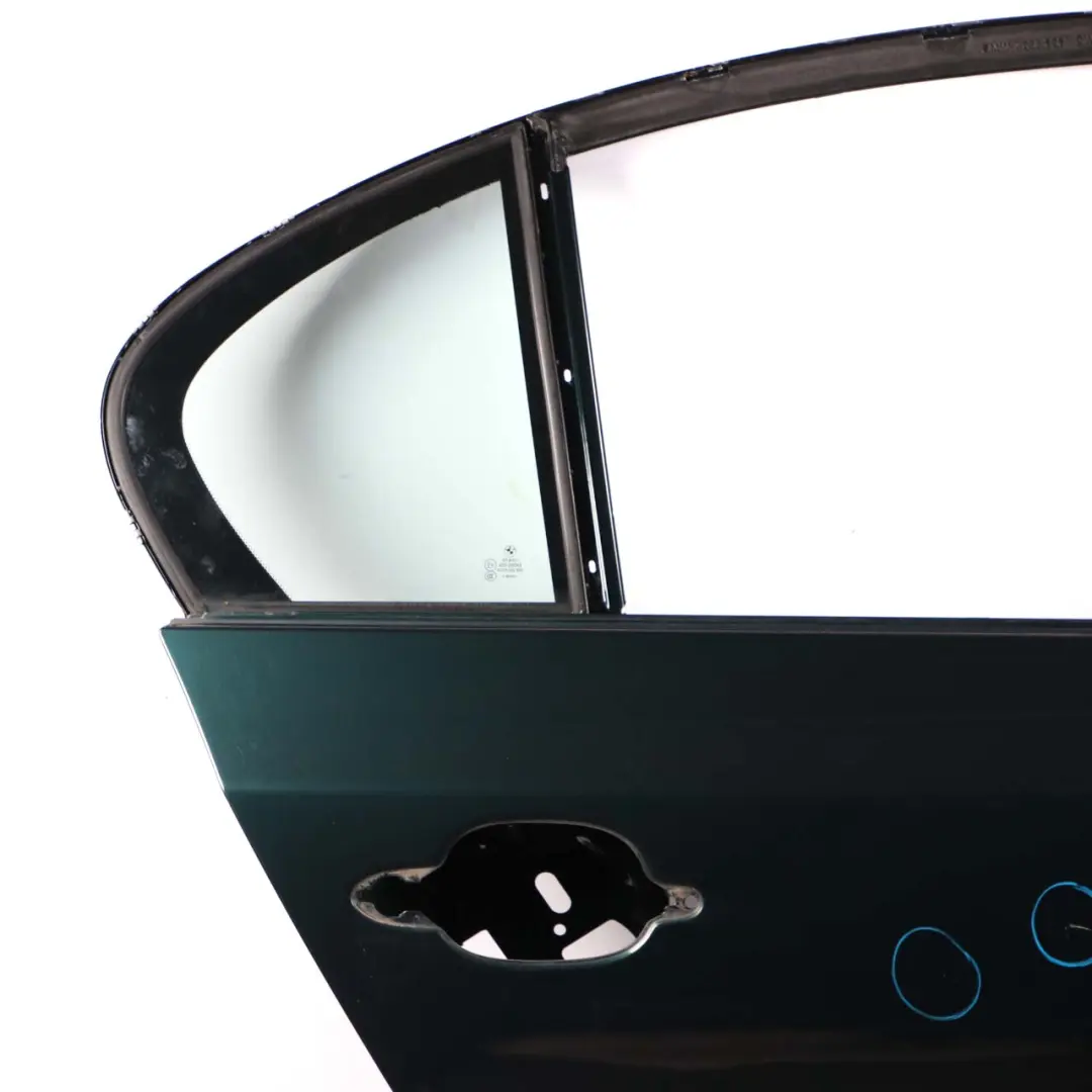 BMW 5 E60 Door Rear Right O/S Tiefgruen Deep Green Metallic - A43 - SKU 7202342-TG - Part number 7202342