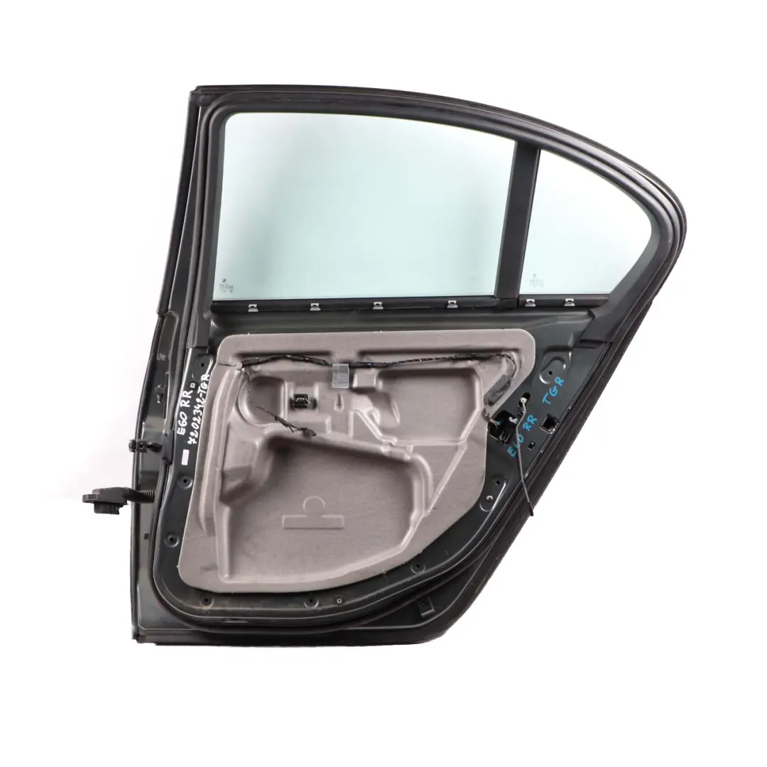 Door Rear Right O/S Titangrau Titan Grey II Metallic - 892 to BMW 5 E60 with Part number 7202342 BMW 5 E60 Door Rear Right O/S Titangrau Titan Grey II Metallic - 892 - SKU 7202342-TGR - Part number 7202342