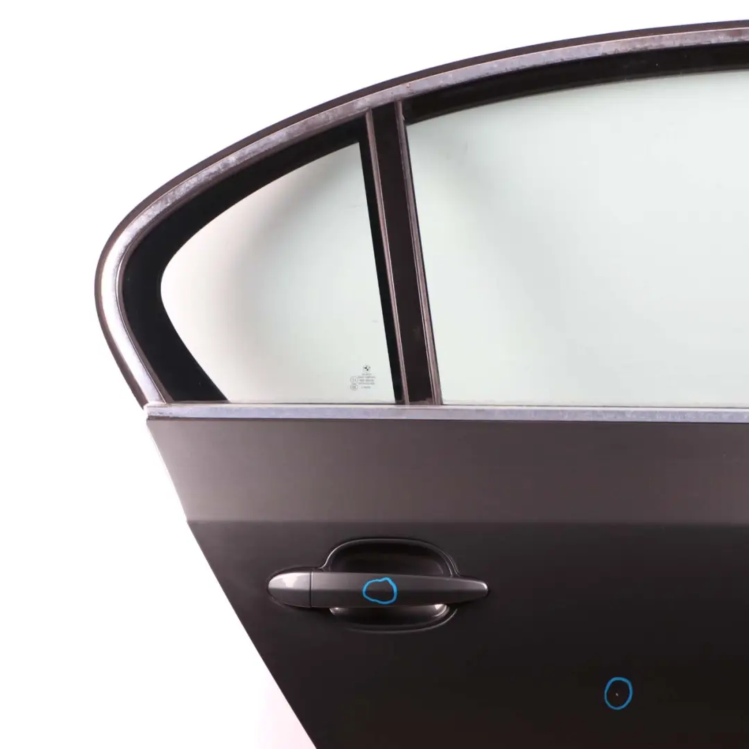 BMW 5 E60 Door Rear Right O/S Titangrau Titan Grey II Metallic - 892 - SKU 7202342-TGR - Part number 7202342