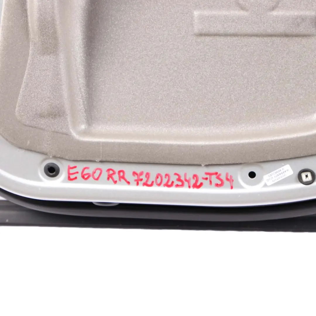 Door Rear Right O/S Titansilber Titan Silver Metallic - 354 to BMW 5 E60 with Part number 7202342 BMW 5 E60 Door Rear Right O/S Titansilber Titan Silver Metallic - 354 - SKU 7202342-TS2 - Part number 7202342