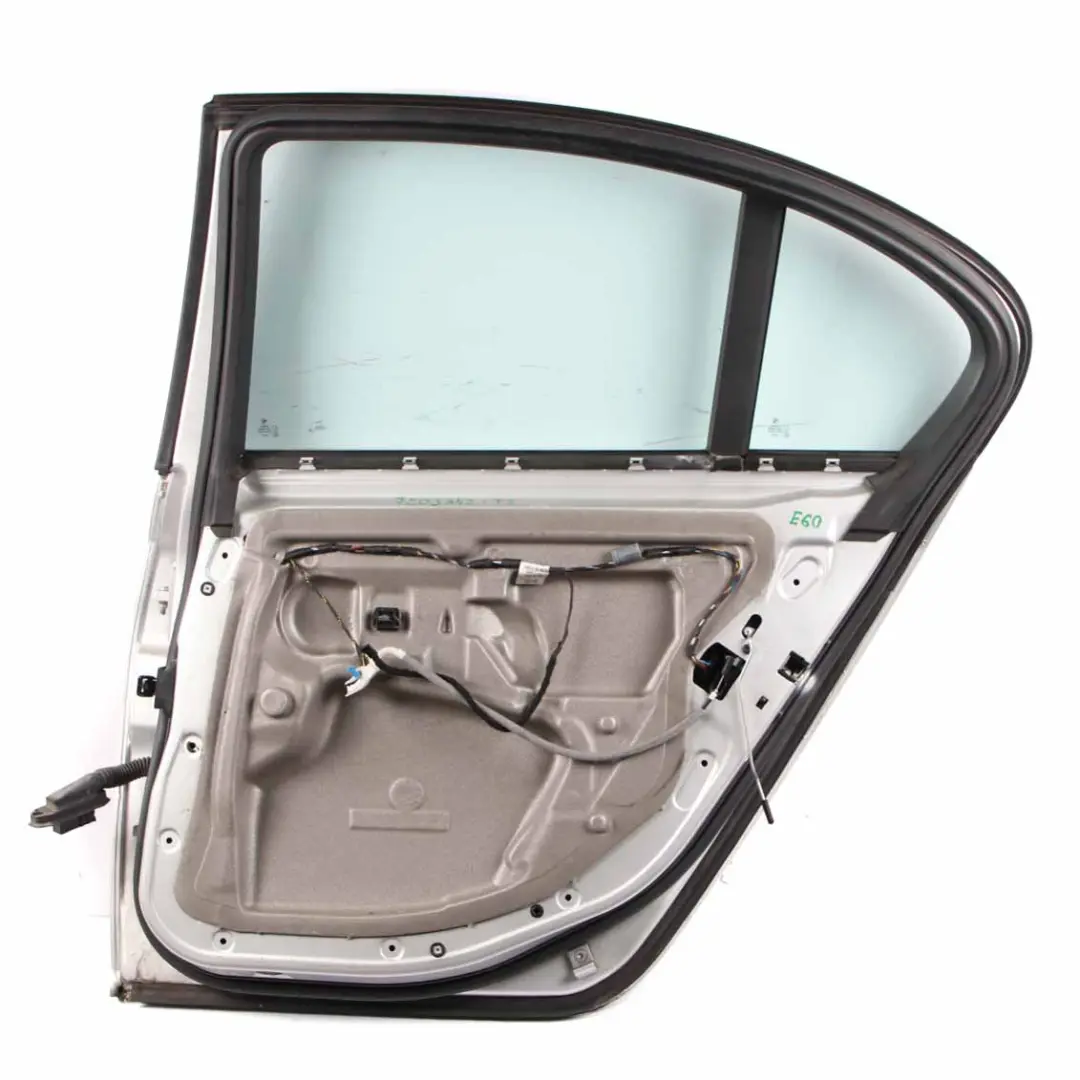 Door Rear Right O/S Titansilber Titan Silver Metallic - 354 to BMW E60 with Part number 7202342 BMW E60 Door Rear Right O/S Titansilber Titan Silver Metallic - 354 - SKU 7202342-TS - Part number 7202342