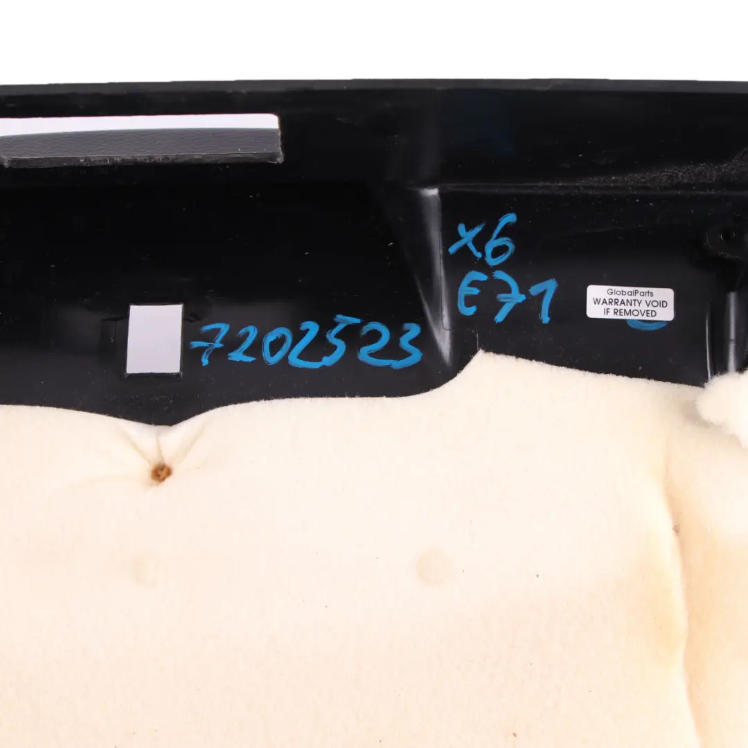 Boot Lid Tailgate Lower Trim Panel Covering Panel to BMW X6 E71 Rear with Part number 7202523 BMW X6 E71 Rear Boot Lid Tailgate Lower Trim Panel Covering Panel - SKU 7202523 - Part number 7202523