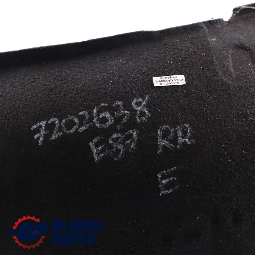 Tapa Paso De Rueda Trasero Derecho para BMW E81 E87 LCI con número de pieza 7202638 BMW E81 E87 LCI Tapa Paso De Rueda Trasero Derecho - SKU 7202638 - Número de pieza 7202638