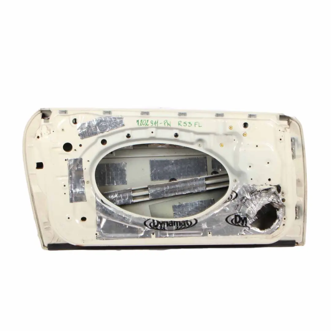 Front Left Door N/S Pepper White - 850 to Mini Cooper R50 R52 R53 with Part number 7202911 Mini Cooper R50 R52 R53 Front Left Door N/S Pepper White - 850 - SKU 7202911-PW - Part number 7202911