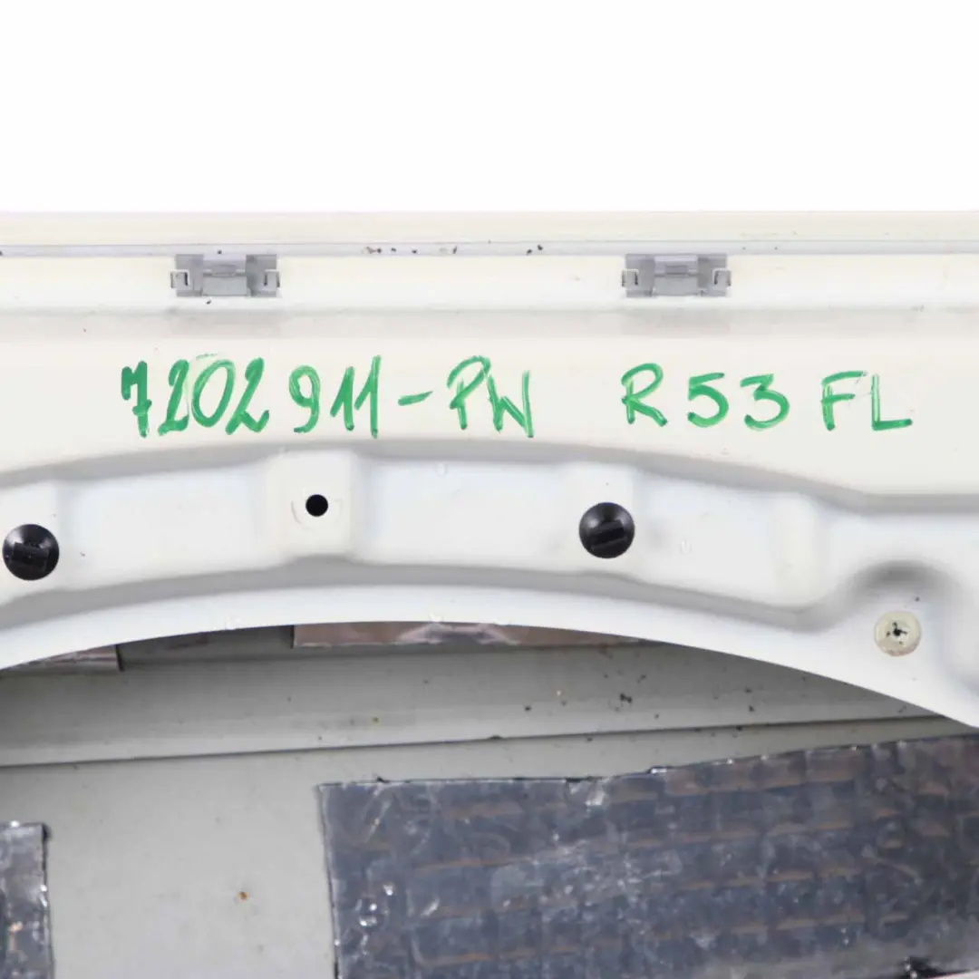 Front Left Door N/S Pepper White - 850 to Mini Cooper R50 R52 R53 with Part number 7202911 Mini Cooper R50 R52 R53 Front Left Door N/S Pepper White - 850 - SKU 7202911-PW - Part number 7202911