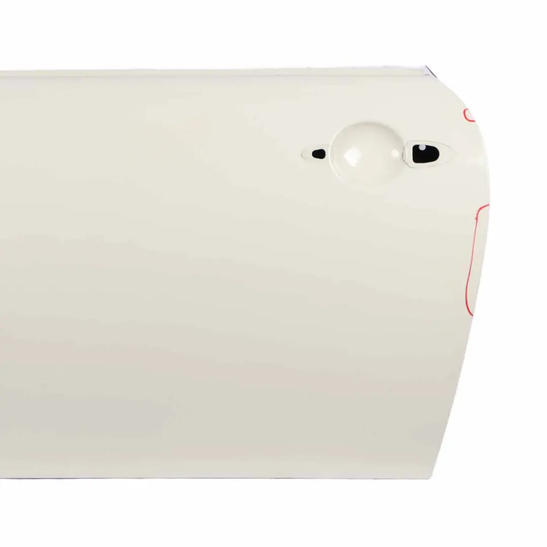 Front Left Door N/S Pepper White - 850 to Mini Cooper R50 R52 R53 with Part number 7202911 Mini Cooper R50 R52 R53 Front Left Door N/S Pepper White - 850 - SKU 7202911-PW - Part number 7202911
