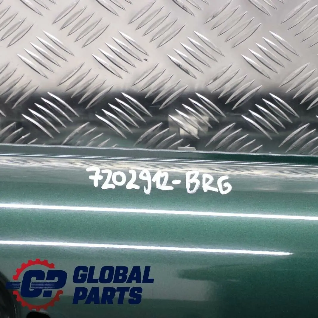 Front Right Door O/S British Racing Green to Mini Cooper R50 R52 R53 with Part number 7202912 Mini Cooper R50 R52 R53 Front Right Door O/S British Racing Green - SKU 7202912-BRG - Part number 7202912