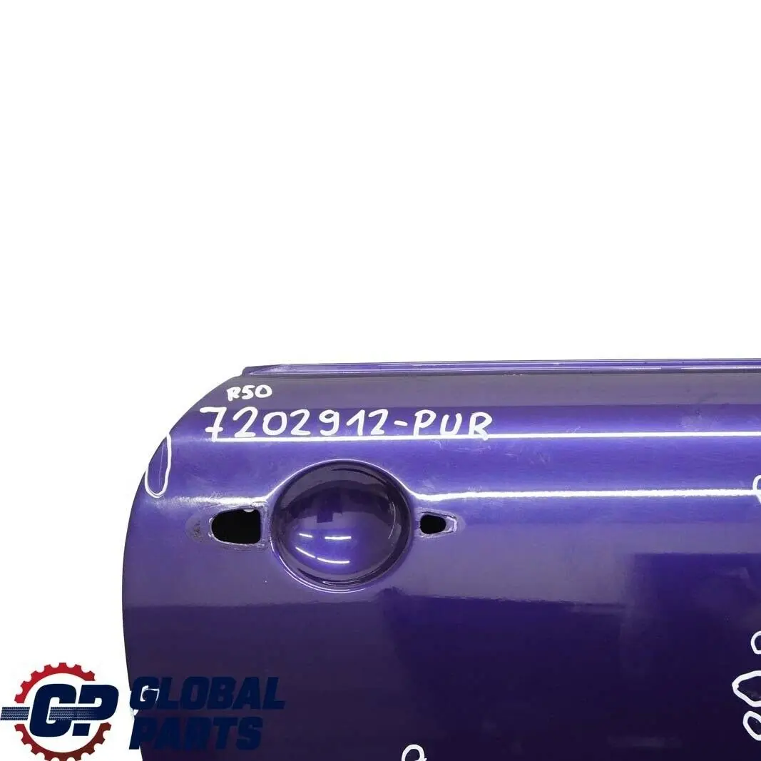 Front Right Door O/S Black-eye Purple Metallic A24 to BMW Mini Cooper R50 R52 R53 with Part number 7202912 BMW Mini Cooper R50 R52 R53 Front Right Door O/S Black-eye Purple Metallic A24 - SKU 7202912-PUR - Part number 7202912
