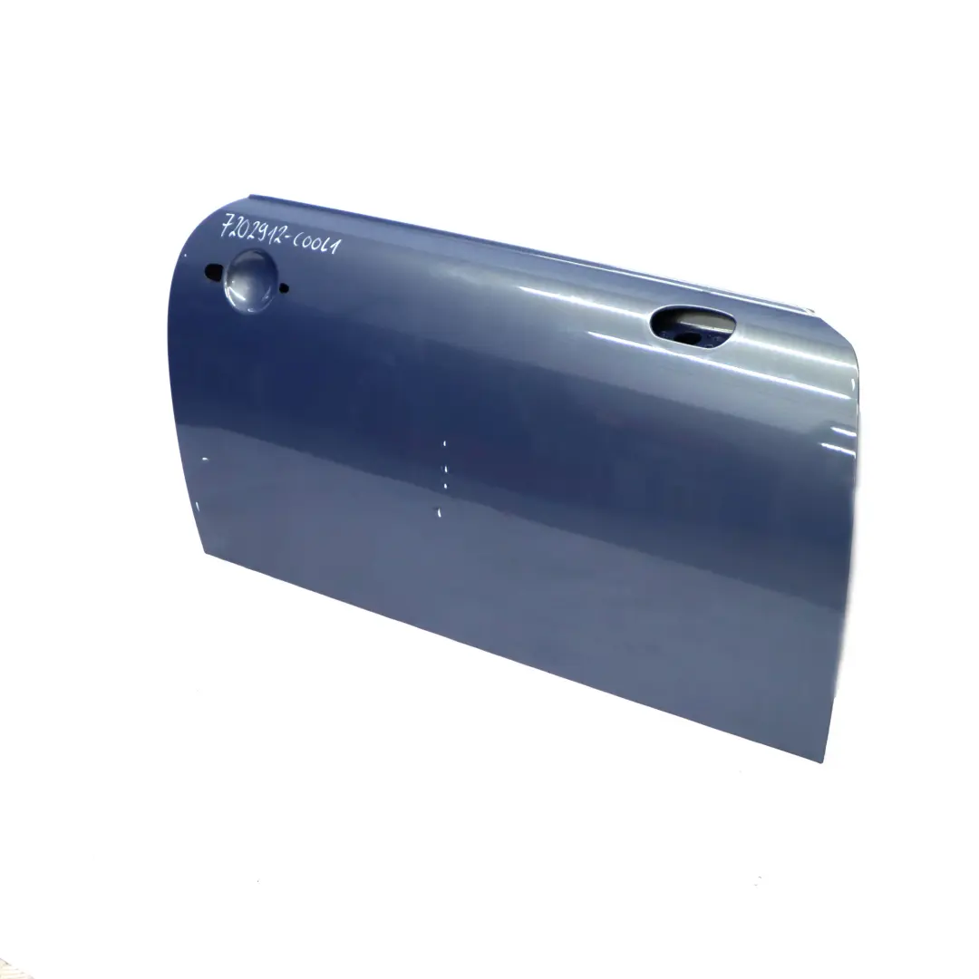 Front Right Door O/S Cool Blue Metallic - A27 to Mini R50 R52 R53 with Part number 7202912 Mini R50 R52 R53 Front Right Door O/S Cool Blue Metallic - A27 - SKU 7202912-COOL1 - Part number 7202912