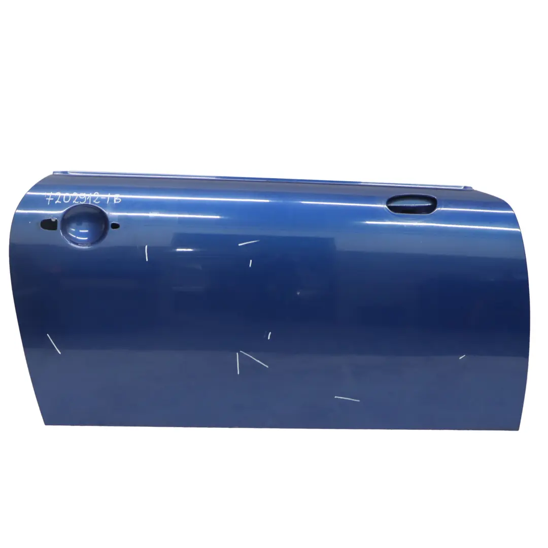 Front Door Mini R50 R52 R53 Right Door O/S Indi Blue Metallic - 862 to with Part number 7202912 Front Door Mini R50 R52 R53 Right Door O/S Indi Blue Metallic - 862 - SKU 7202912-IB - Part number 7202912