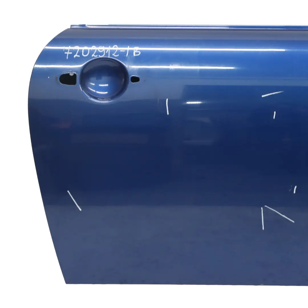 Front Door Mini R50 R52 R53 Right Door O/S Indi Blue Metallic - 862 to with Part number 7202912 Front Door Mini R50 R52 R53 Right Door O/S Indi Blue Metallic - 862 - SKU 7202912-IB - Part number 7202912