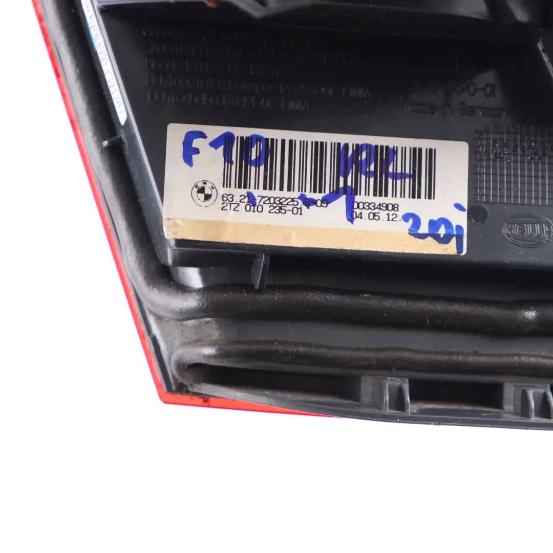 Lamp BMW F10 Saloon Light in Trunk Lid Tailgate Left N/S to Rear with Part number 7203225 Rear Lamp BMW F10 Saloon Light in Trunk Lid Tailgate Left N/S - SKU 7203225-1 - Part number 7203225